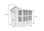 Composite Apex Potting Shed 8X6APSFFCOMP - dimensions