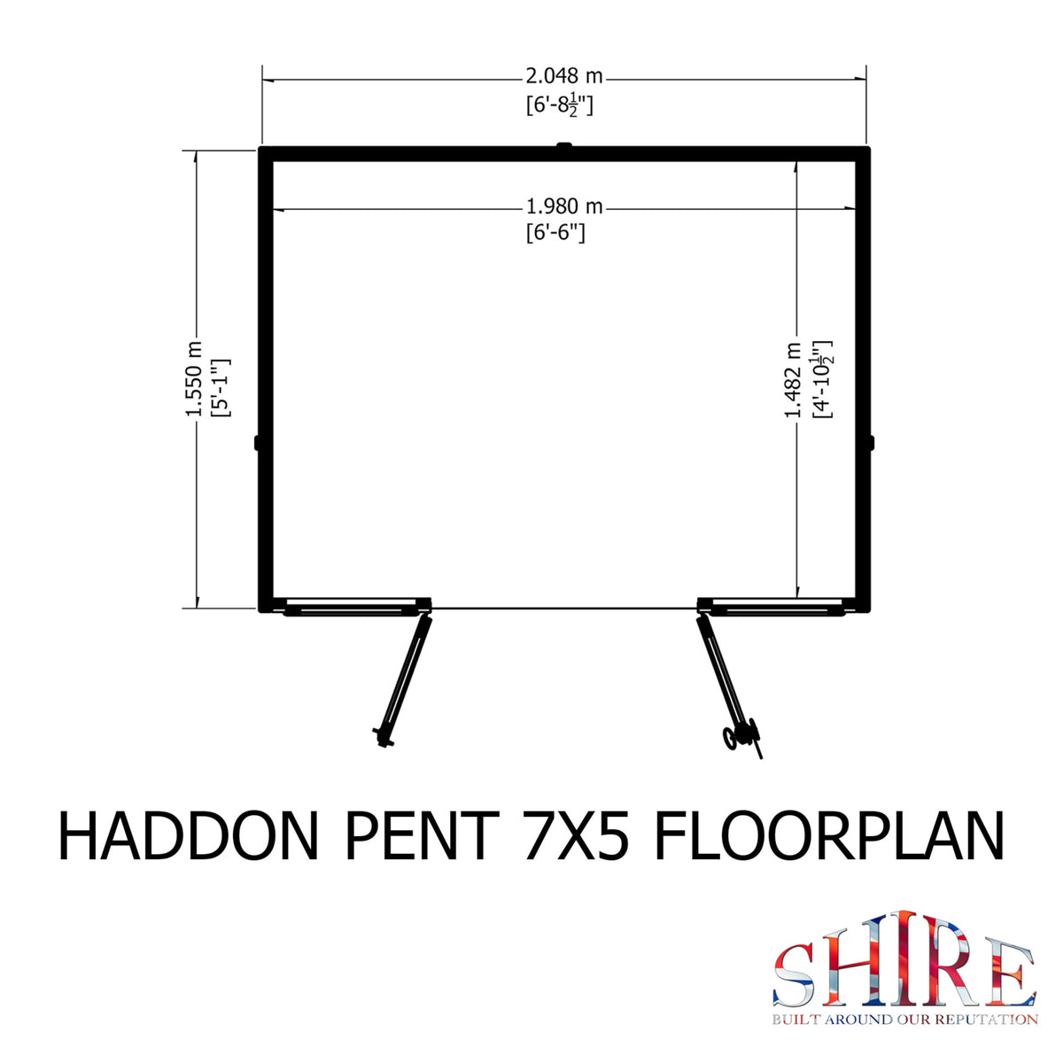 Shire Haddon summerhouse 7x5 pent – alternative view