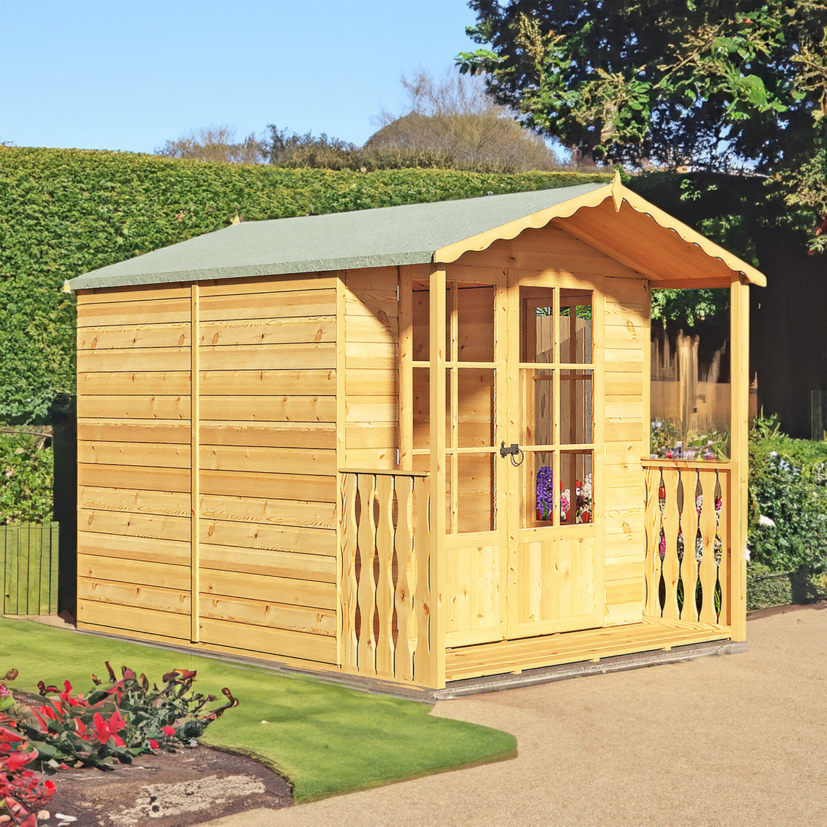 Shire Buckingham summerhouse 7x7 with verandah – alternative view
