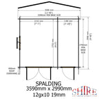 Shire Spalding 19mm log cabin 12x10 – floor plan