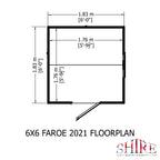 Shire Faroe Shiplap Shed 6ft x 6ft – detail view