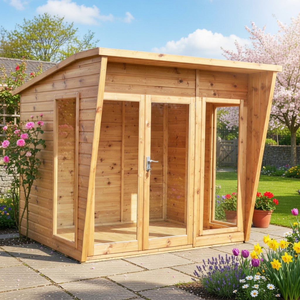 Shire Highclere summerhouse 8x6 – front view