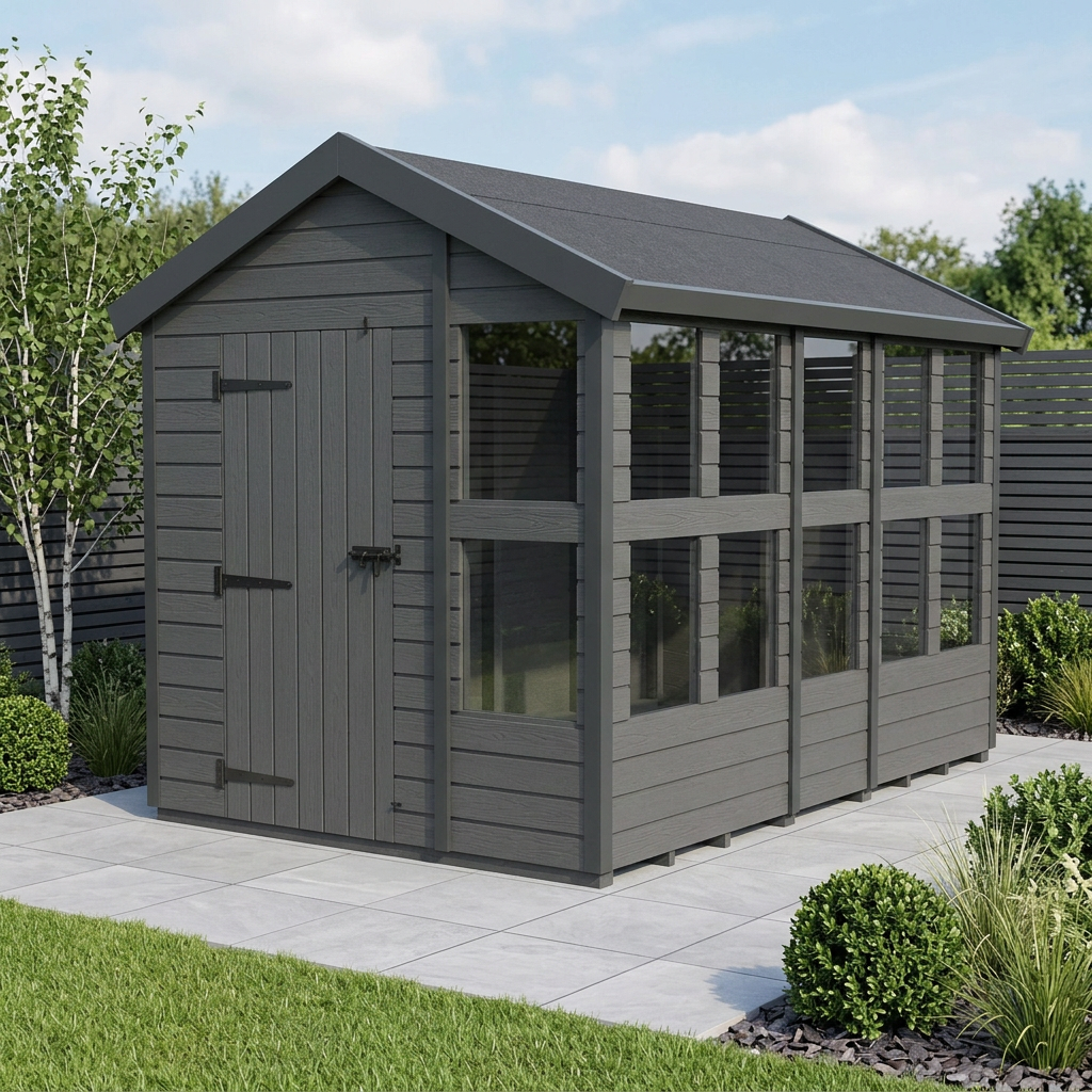 Composite Apex Potting Shed 12X6APSFFCOMP - daytime