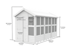 Composite Apex Potting Shed 12X6APSFFCOMP - dimensions