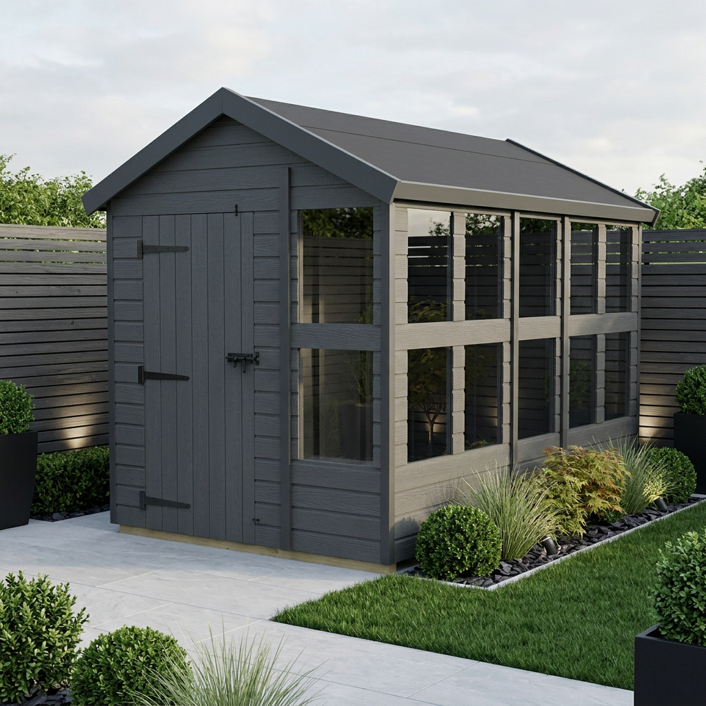 Composite Apex Potting Shed 10X6APSFFCOMP - daytime