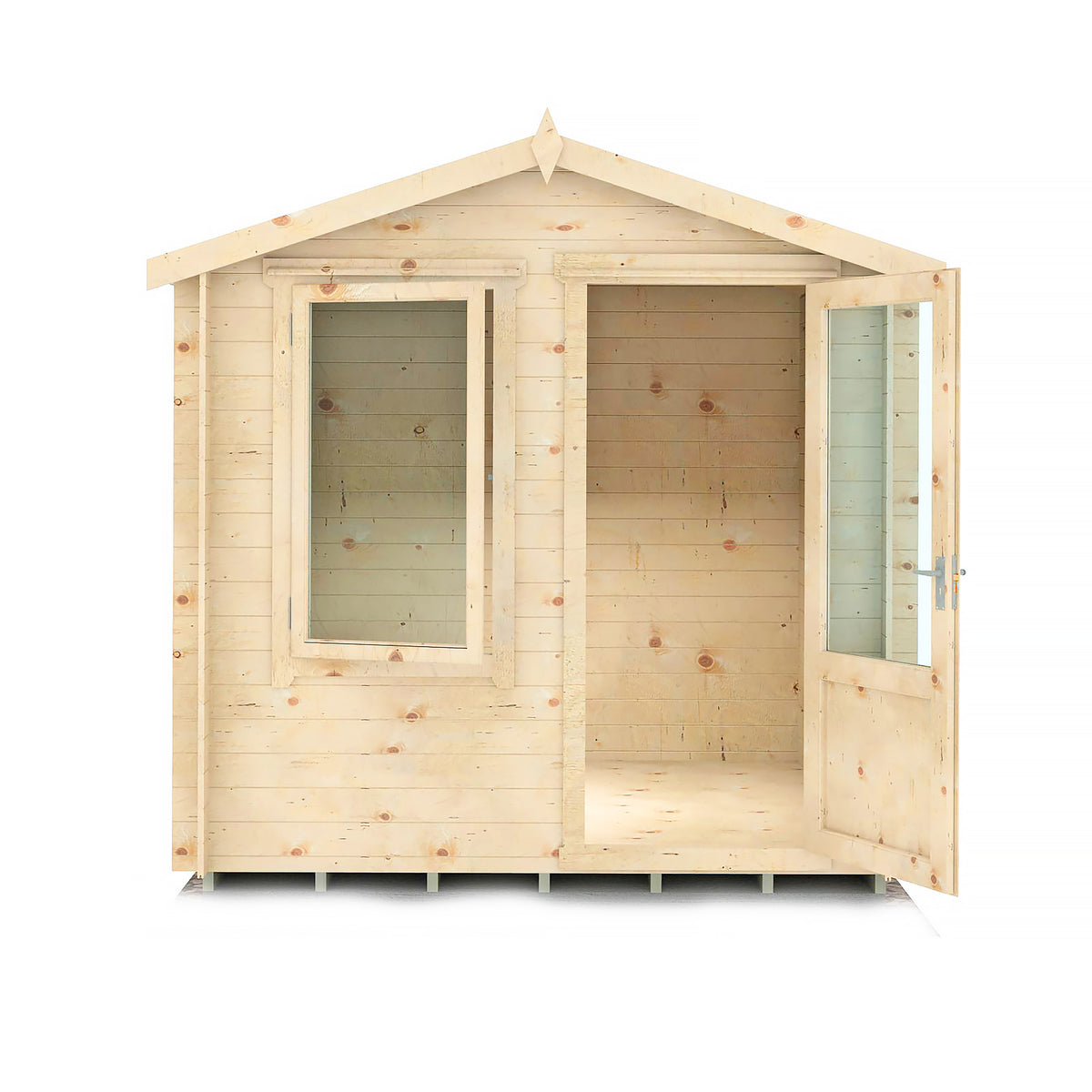 Shire Peckover 19mm log cabin 8x8 – exterior view