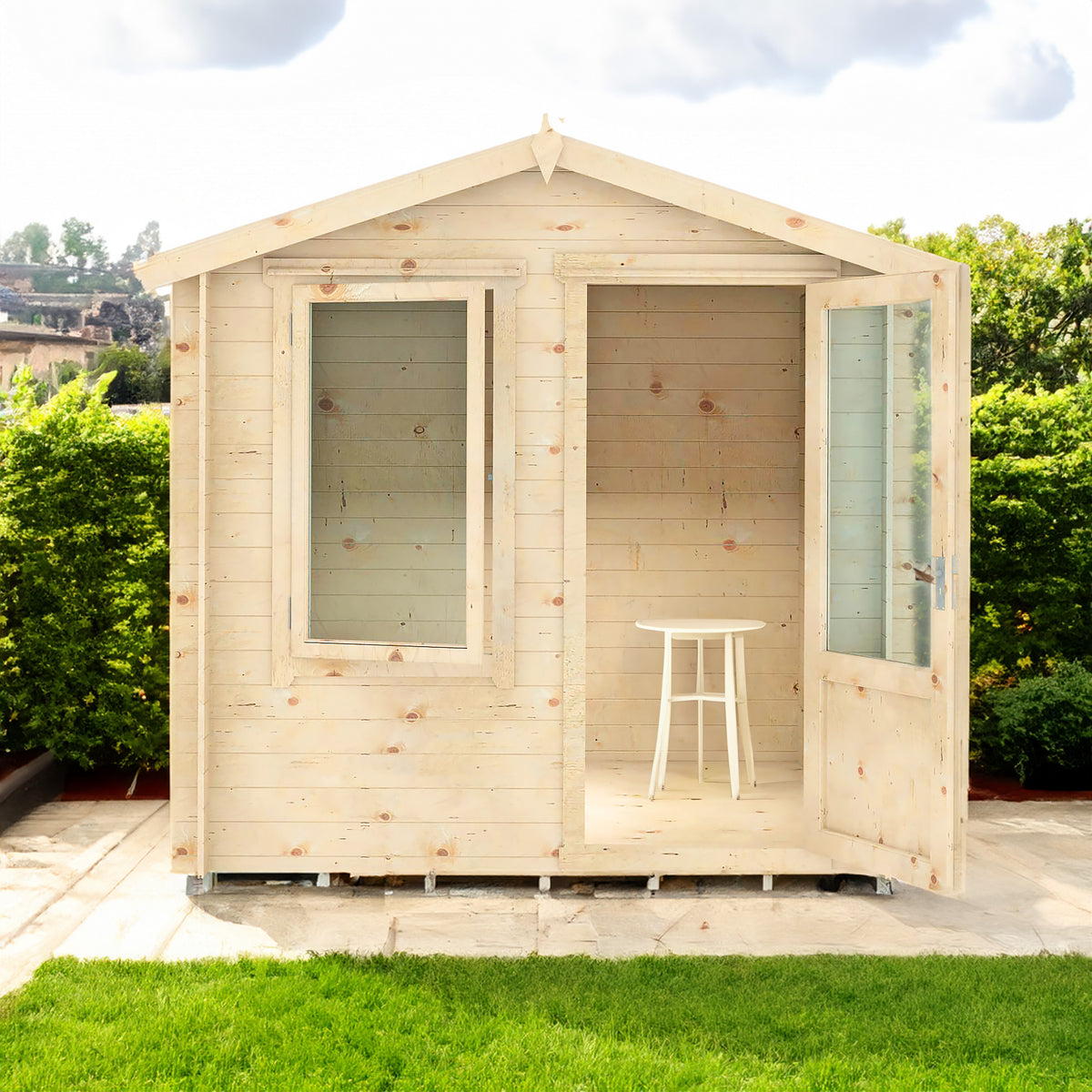 Shire Peckover 19mm log cabin 8x8 – exterior view