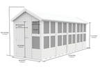 Composite Apex Potting Shed 18X6APSFFCOMP - dimensions