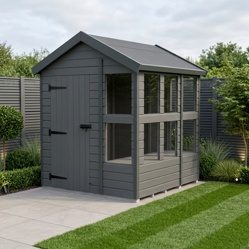Composite Apex Potting Shed 6X6APSFFCOMP - daytime