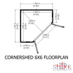 Shire Corner Shed 6ft x 6ft – floor plan