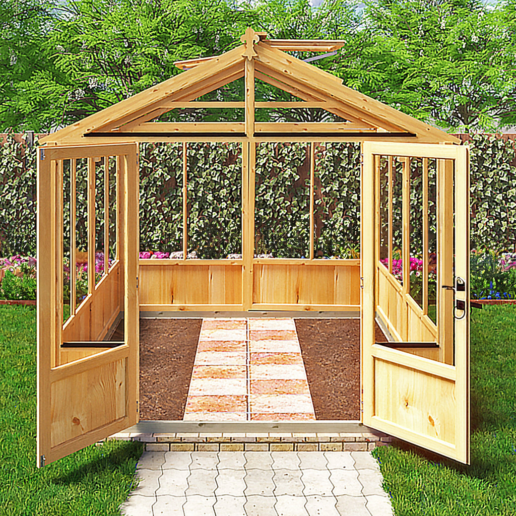 Shire Holkham greenhouse 8x8 – side view
