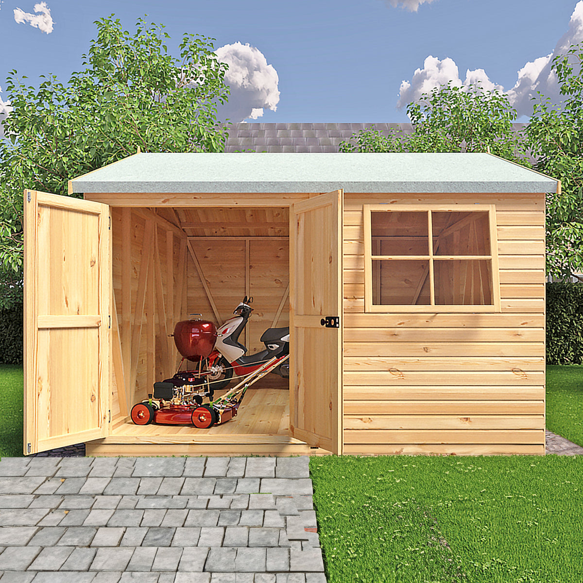 Shire Mammoth workshop 10x10 – front view