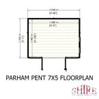 Shire Parham Pent summerhouse 7x5 – alternative view