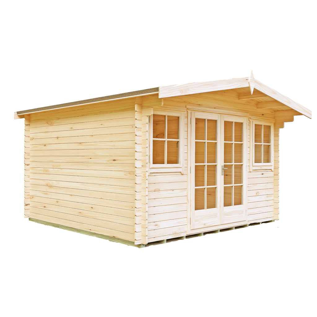 Shire Clipstone 28mm log cabin 12x12 – exterior view
