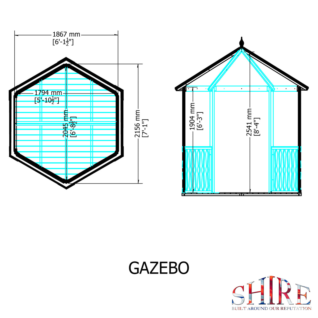 Shire Gazebo 6x6 – alternative view