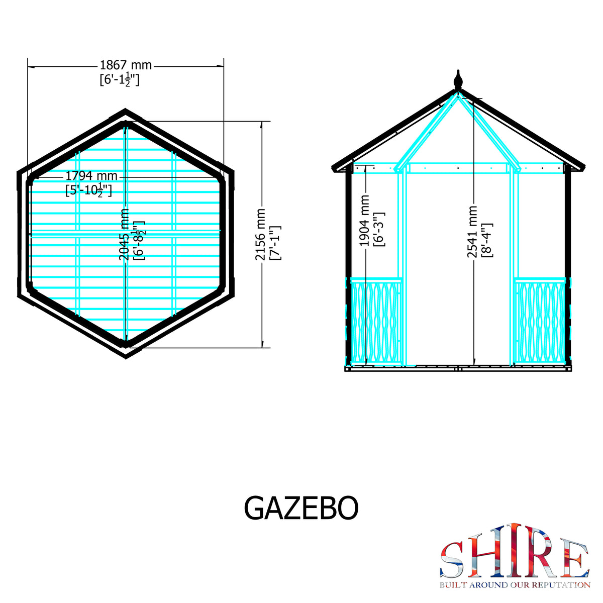 Shire Gazebo 6x6 – alternative view