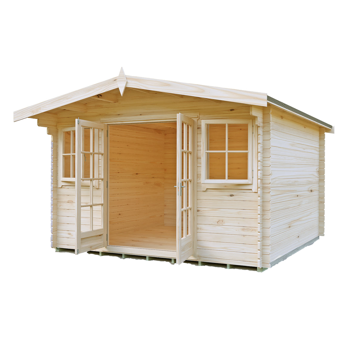 Shire Clipstone 28mm log cabin 12x12 – exterior view