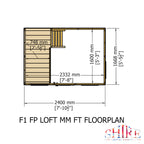 Shire Loft playhouse 8x6 – alternative view