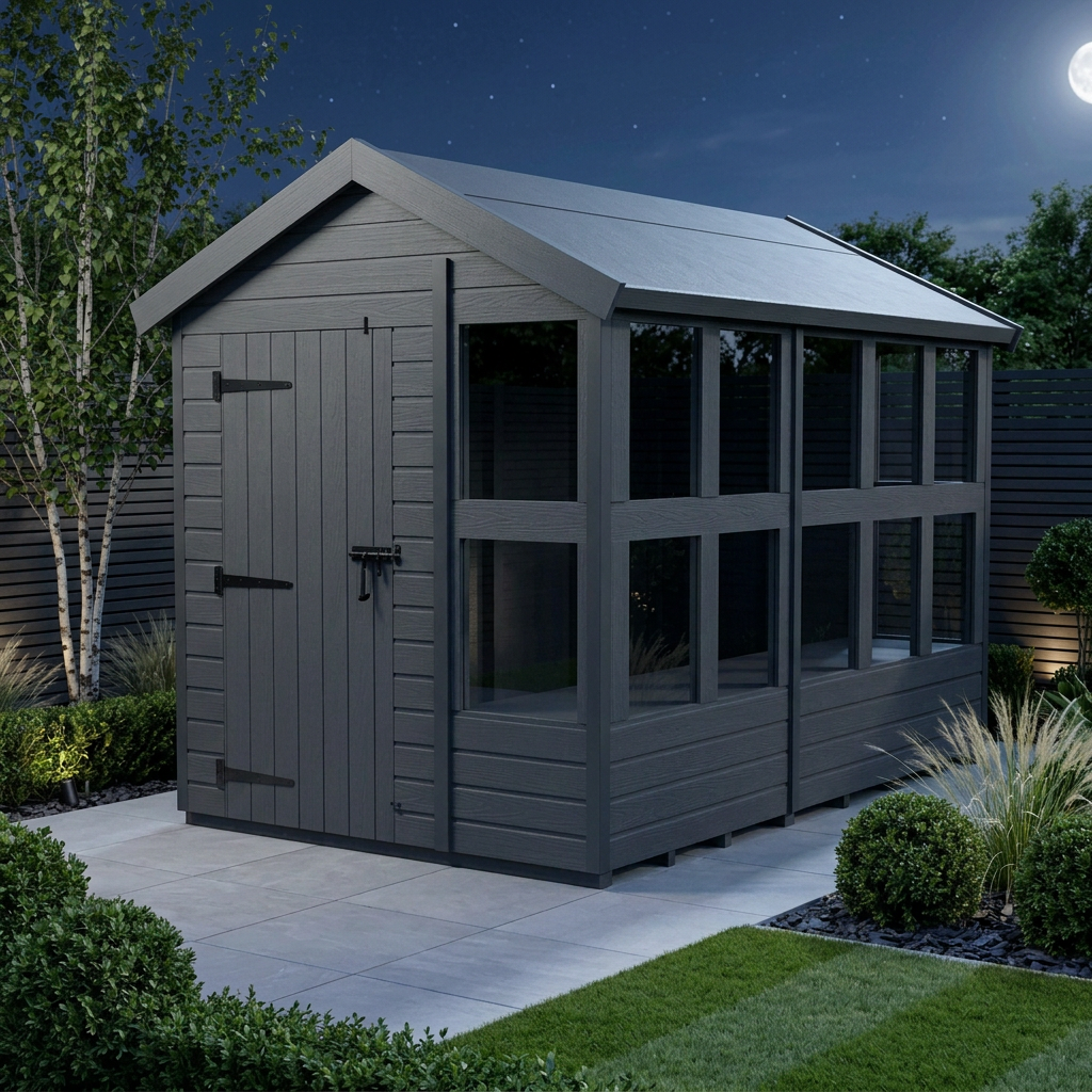 Composite Apex Potting Shed 18X6APSFFCOMP - evening