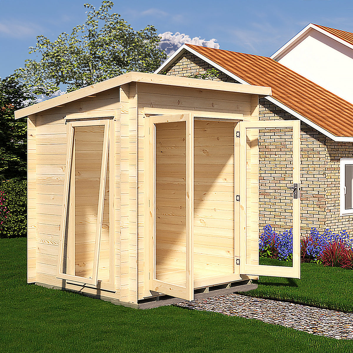 Shire Tilney 19mm log cabin 7x6 – exterior view