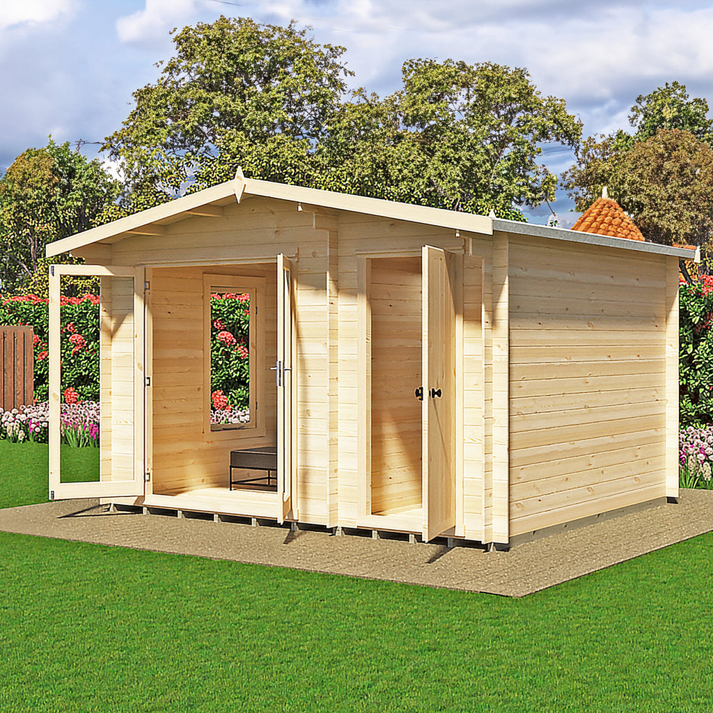 Shire Spalding 19mm log cabin 12x10 – exterior view