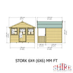 Shire Stork playhouse 6x4 – dimensions