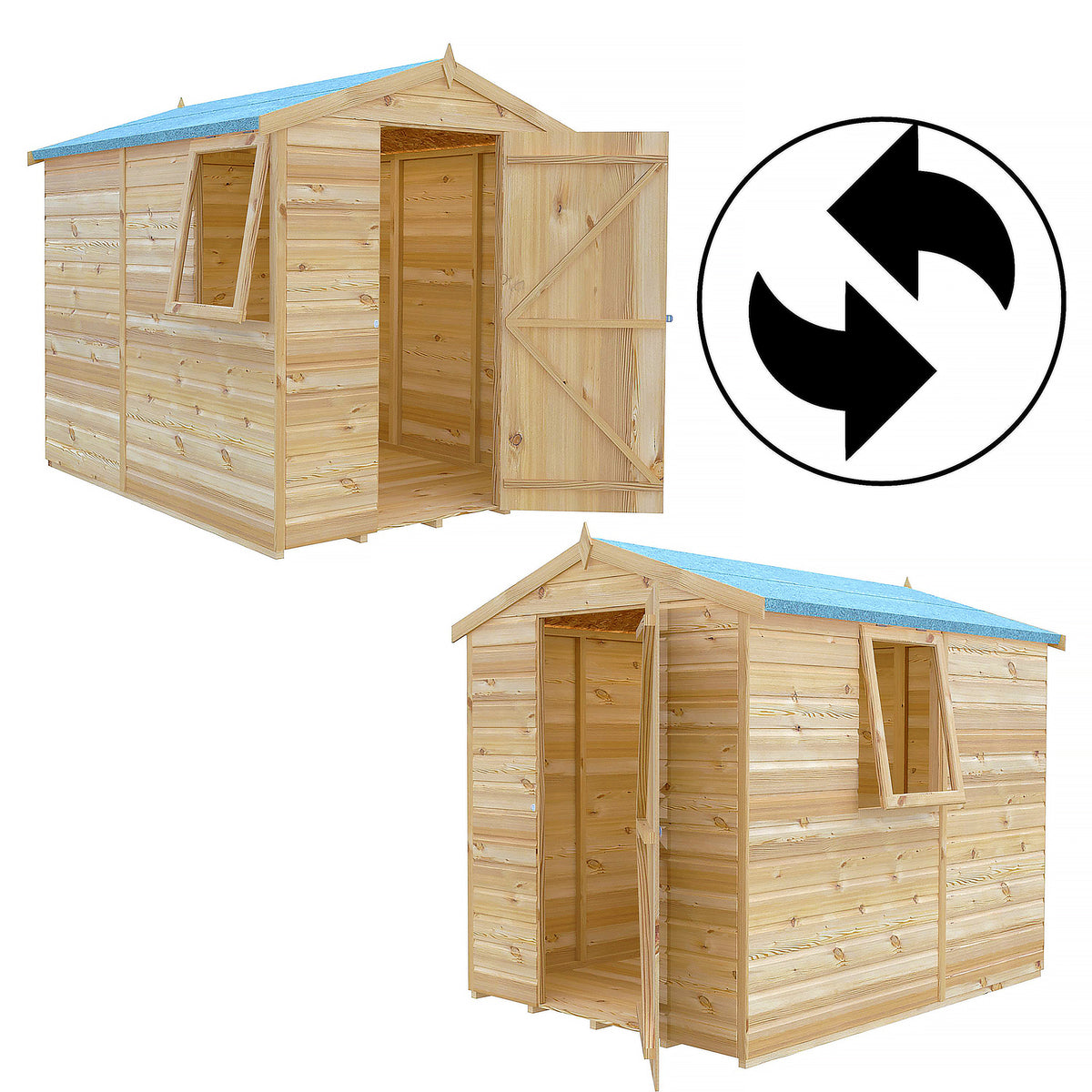 Shire Shiplap Apex Shed 7ft x 5ft – view