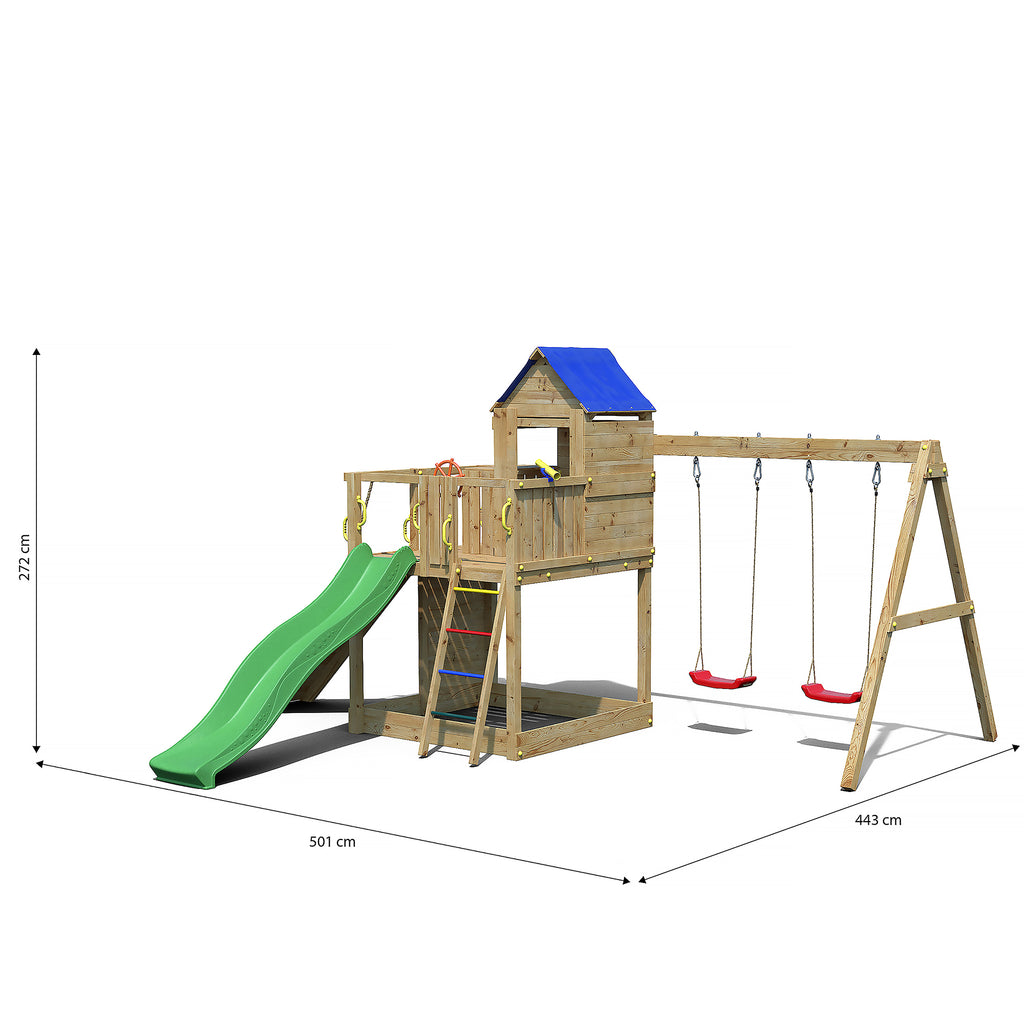 Shire Treehouse climbing frame – alternative view