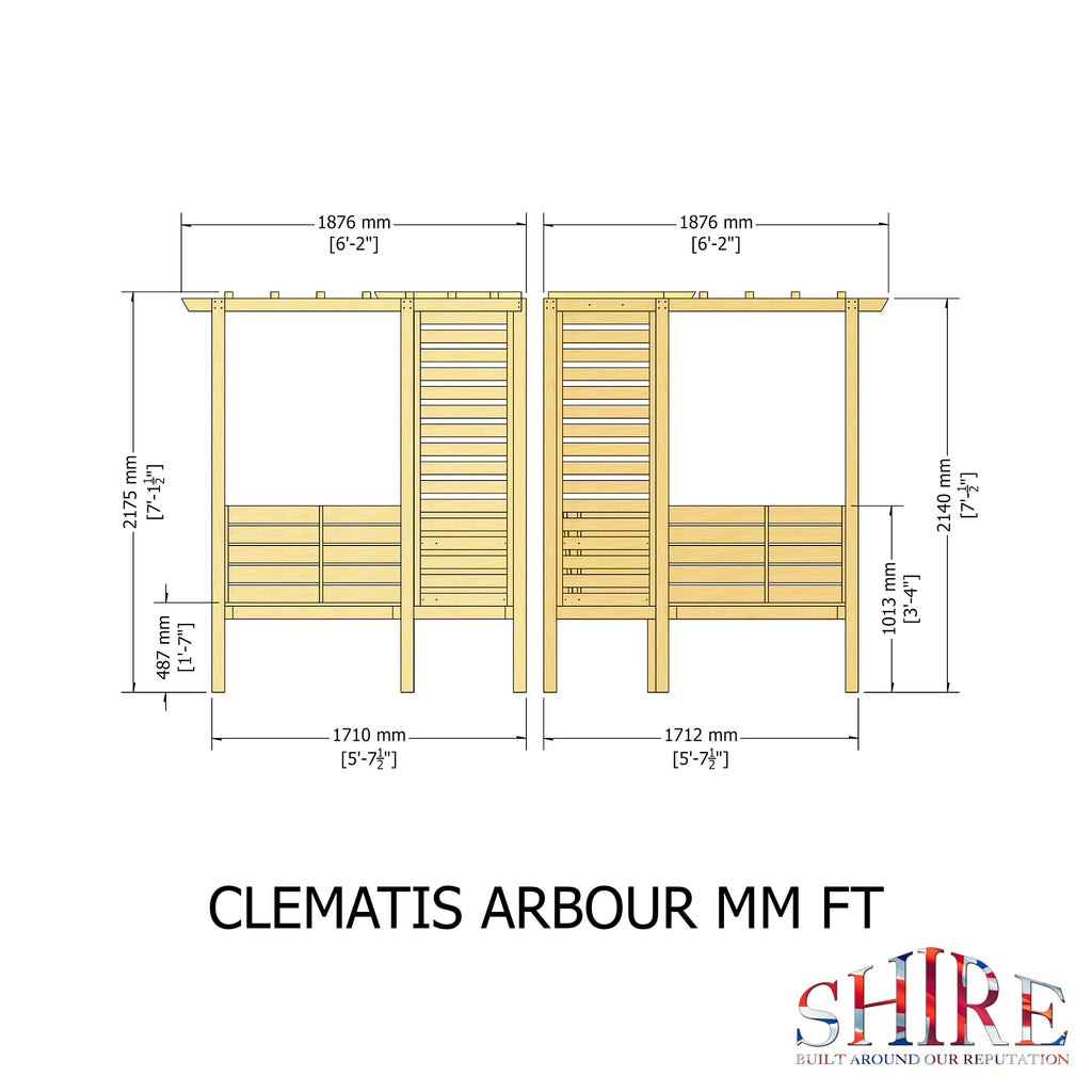 Shire Clematis Corner arbour – alternative view