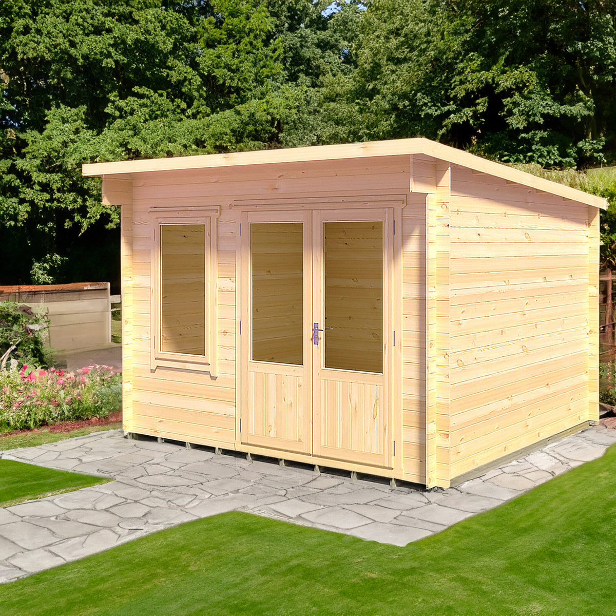 Shire Edgefield 19mm log cabin 11x10 – exterior view