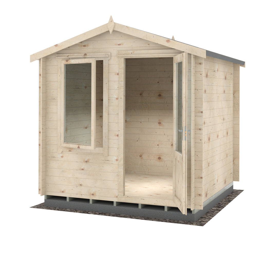 Shire Peckover 19mm log cabin 8x8 – exterior view
