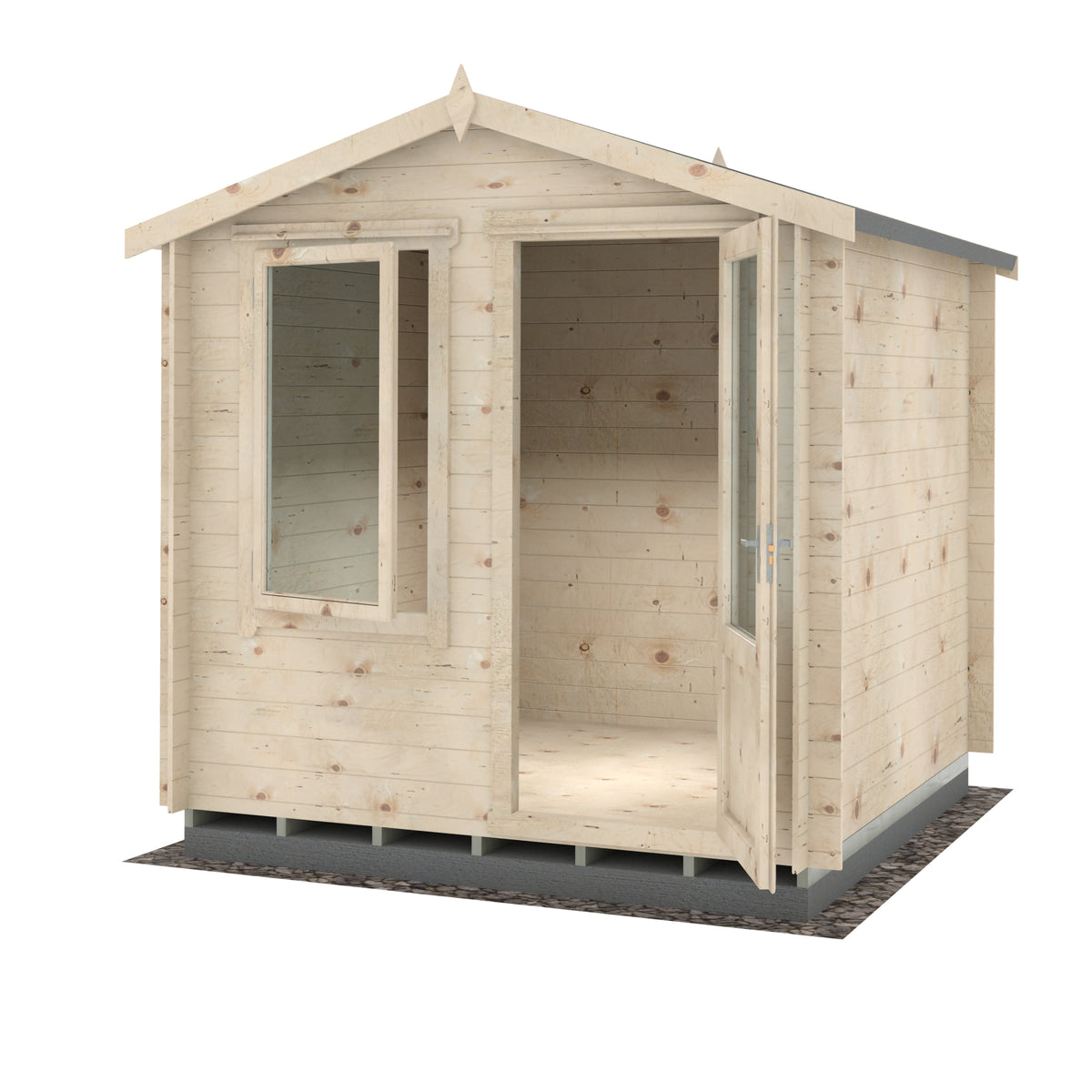 Shire Peckover 19mm log cabin 8x8 – exterior view