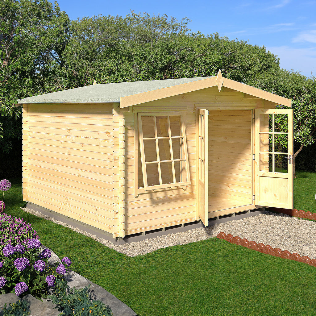 Shire Hale 28mm log cabin 12x12 – exterior view