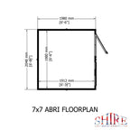 Shire Abri Shiplap Shed 7ft x 7ft – view