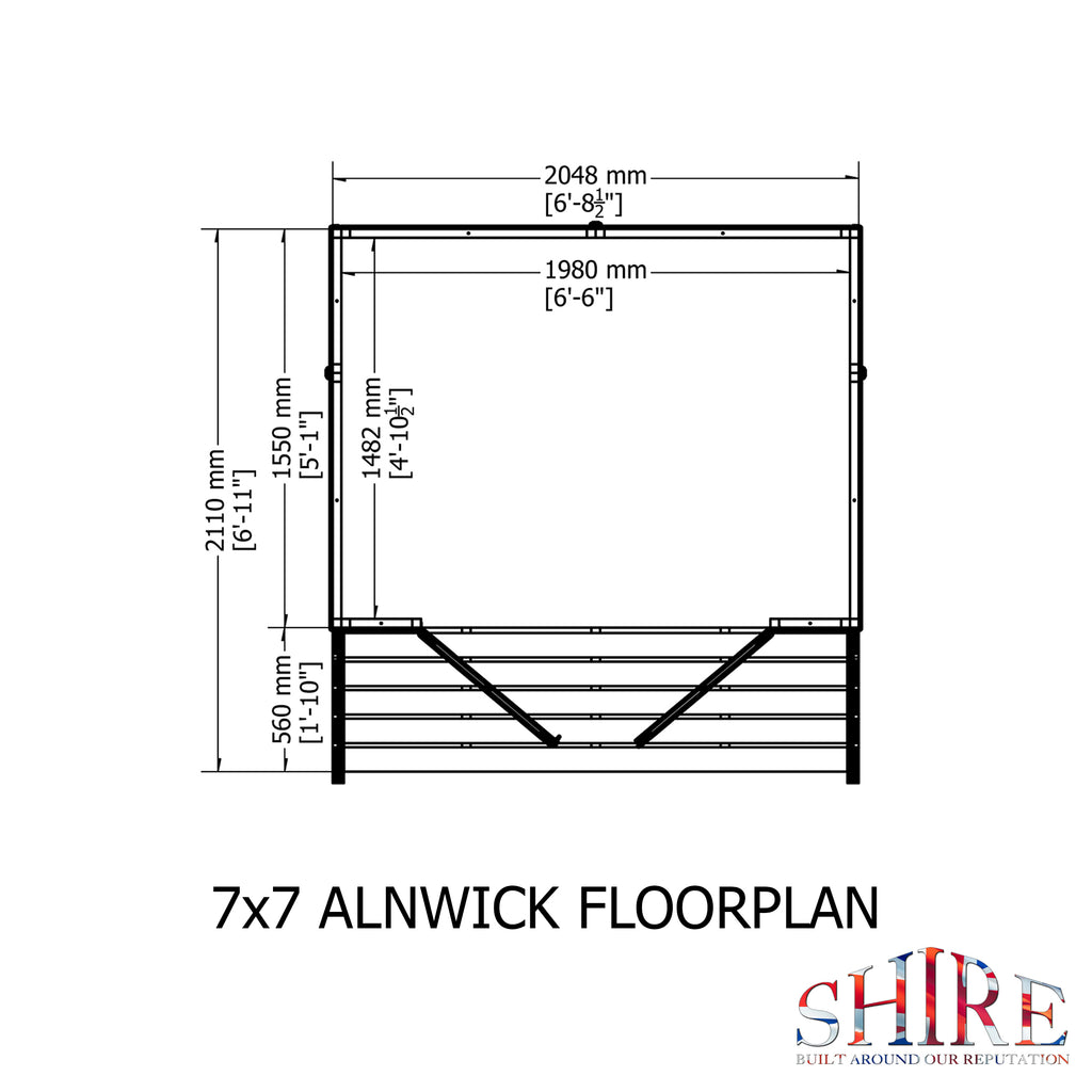 Shire Alnwick summerhouse 7x7 – alternative view