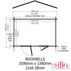 Shire Bucknells 28mm log cabin 12x8 – floor plan