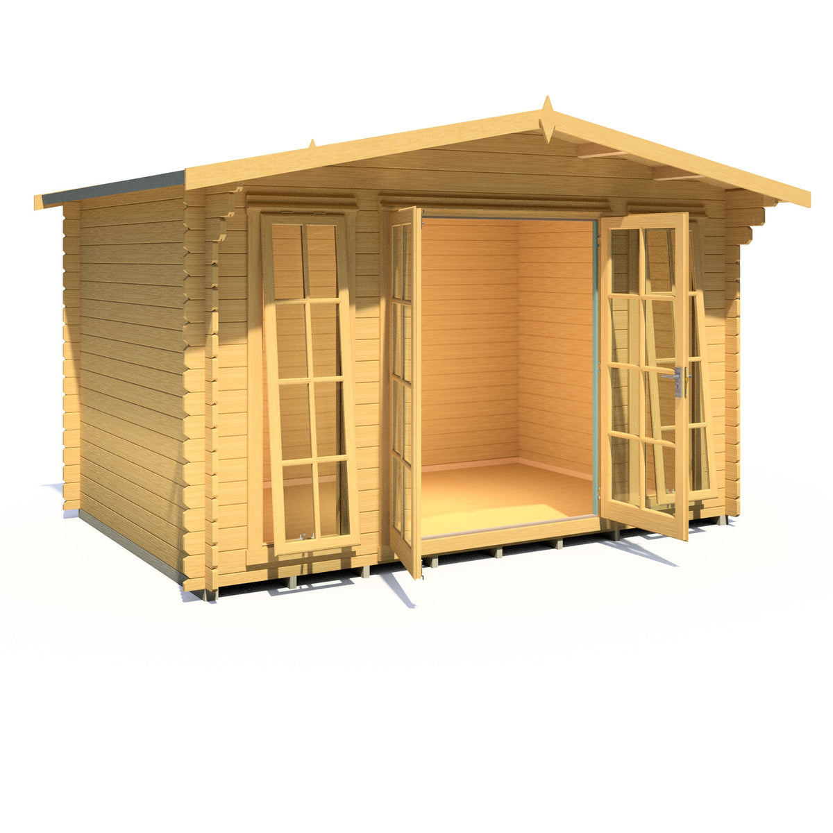 Shire Epping log cabin 12x8 – exterior view