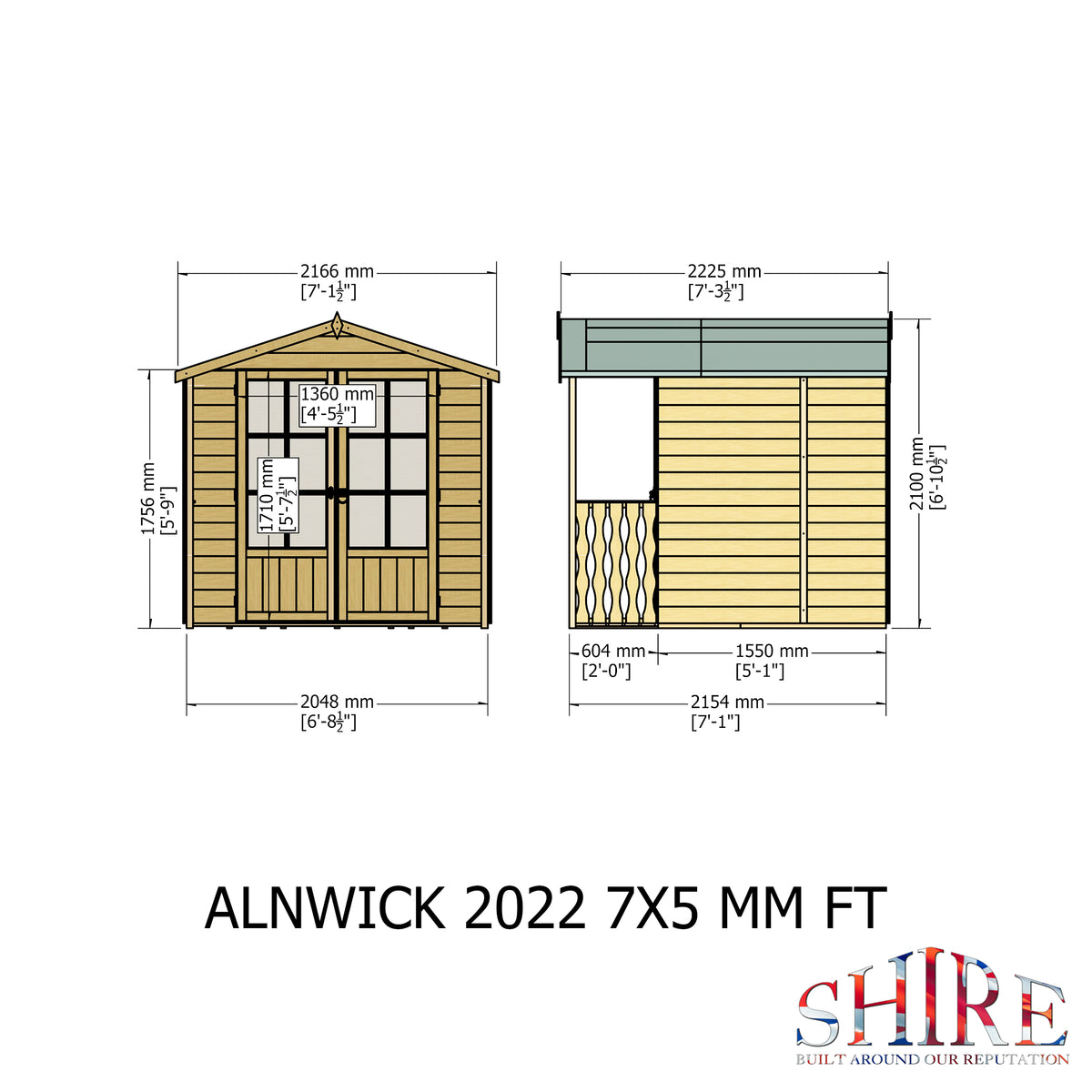Shire Alnwick summerhouse 7x7 – alternative view
