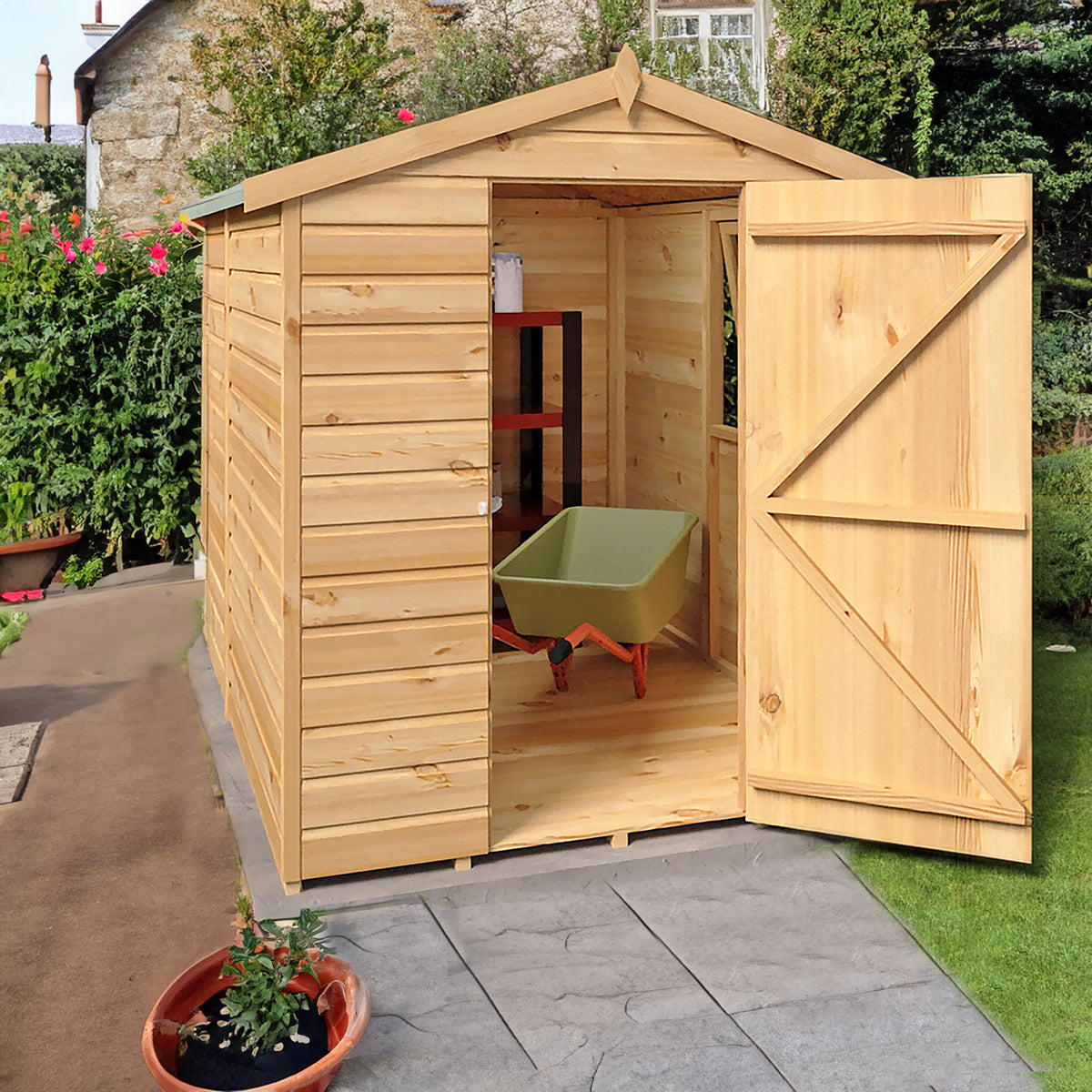 Shire Shiplap Apex Shed 7ft x 5ft – view