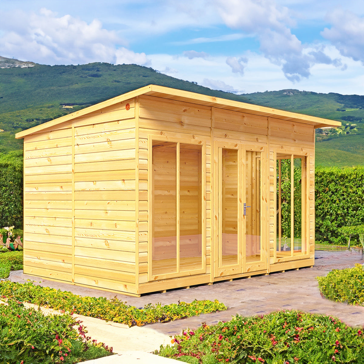 Shire Lela summerhouse 12x8 – front view