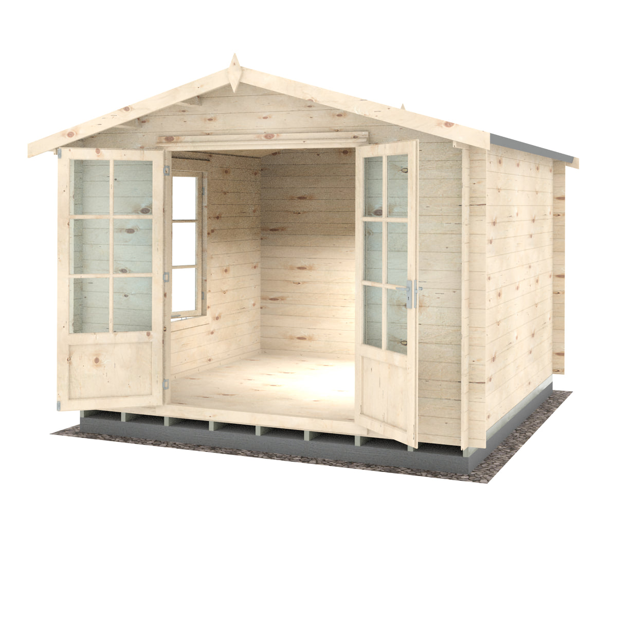 Shire Barnsdale 19mm log cabin 10x10 – exterior view