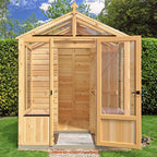 Shire Holkham Greenhouse and Shed Combi 6ft x 8ft – front view