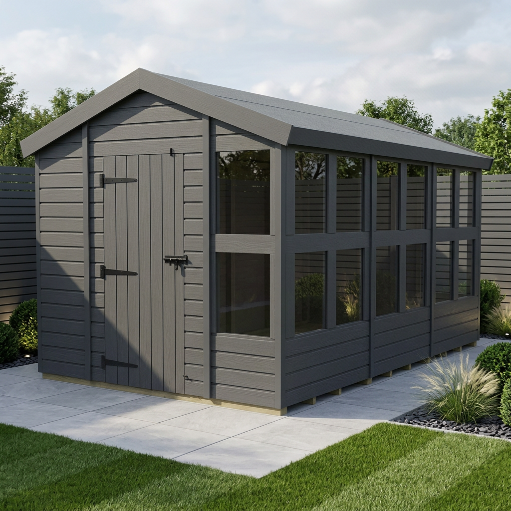 Composite Apex Potting Shed 16X6APSFFCOMP - daytime