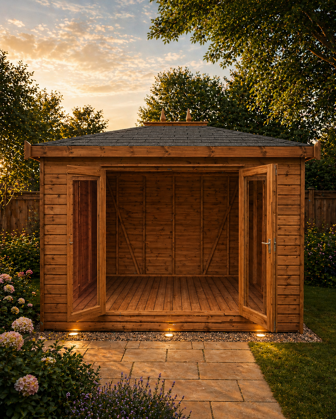 Sovereign Newport – in the garden with doors open