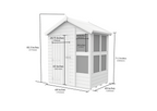 Composite Apex Potting Shed 4X6APSFFCOMP - dimensions