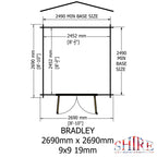 Shire Bradley 19mm log cabin 9x9 – floor plan