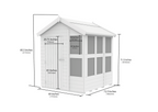 Composite Apex Potting Shed 6X6APSFFCOMP - dimensions