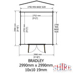 Shire Bradley 19mm log cabin 10x10 – floor plan