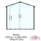 Shire Alnwick summerhouse 7x7 – floor plan