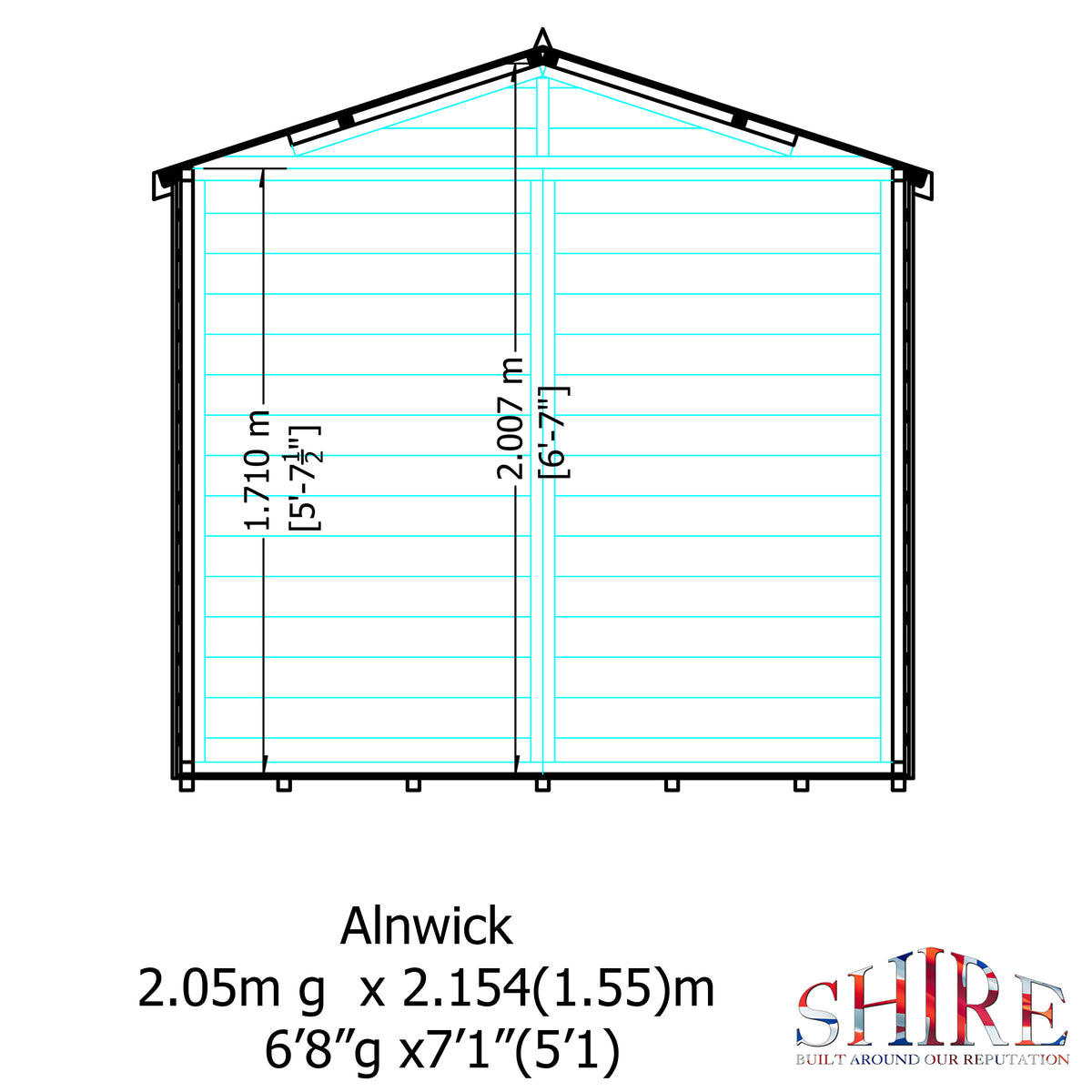 Shire Alnwick summerhouse 7x7 – floor plan